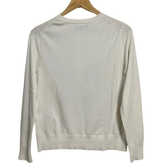 Banana Republic Stretch Cotton Button-Down Cardigan in Ivory EUC Size XL - Picture 3 of 3